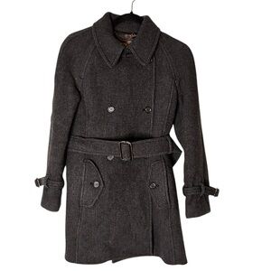 J. Crew Nello Gori Stadium Cloth Wool Double Breasted Pea Coat-Size 2